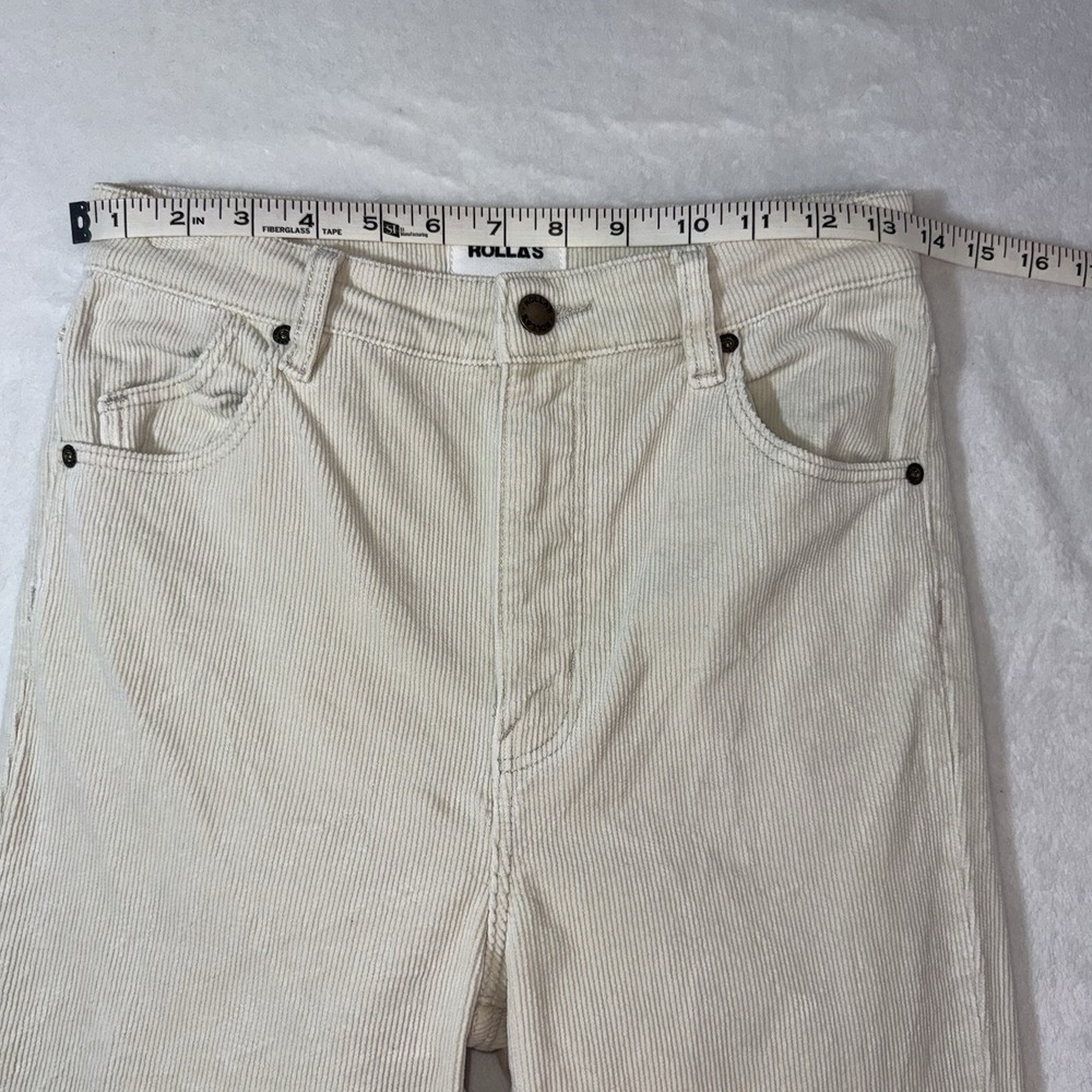 Rolla's East Coast Flare Jean Vanilla Corduroy High-Rise US Sz 28 AU 10 Boho 90s - Picture 10 of 15